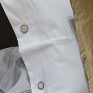 PAR DE FUNDAS DE PERCAL PARA ALMOHADAS CON BOTONES HC