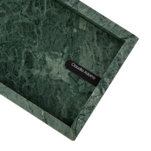 BANDEJA PARA SET DE BAÑO. LINEA INDIA MARMOL VERDE CLAUDIA ADORNO