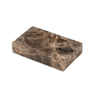 SET DE BAÑO - JABONERA - LINEA EMPERADOR MARMOL MARRÓN CLAUDIA ADORNO