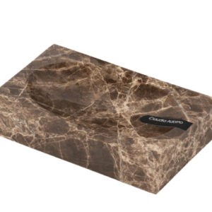 JABONERA DE BAÑO. LINEA EMPERADOR MARMOL MARRÓN CLAUDIA ADORNO