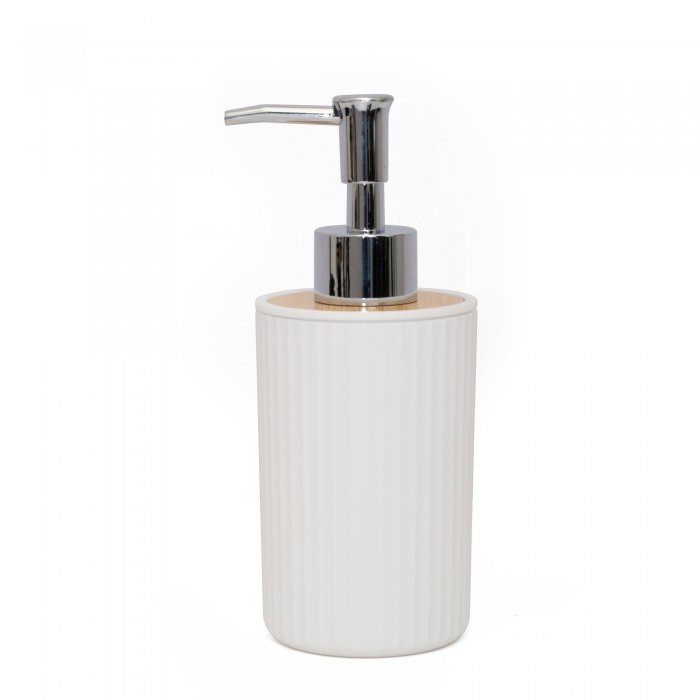 SET DE BAÑO - DISPENSER DE JABON LIQUIDO - MICHIGAN WHITE & WOOD