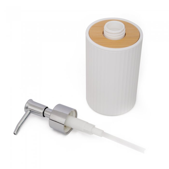 SET DE BAÑO - DISPENSER DE JABON LIQUIDO - MICHIGAN WHITE & WOOD - Imagen 4