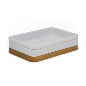 SET DE BAÑO - JABONERA - ALASKA WHITE POLYRESIN