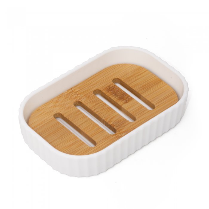 SET DE BAÑO - JABONERA - MICHIGAN WHITE & WOOD - Imagen 2