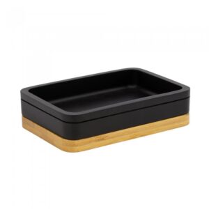 SET DE BAÑO - JABONERA - PHOENIX BLACK POLYRESIN