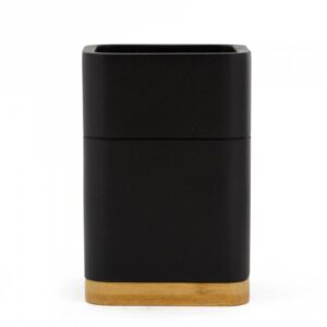 SET DE BAÑO - VASO PORTA CEPILLO DIENTES - PHOENIX BLACK POLYRESIN